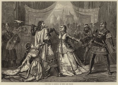 Escena de Il Talismano, en el Teatro Drury Lane de David Henry Friston