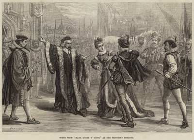 Escena de María, Reina de Escocia, en el Teatro de la Princesa de David Henry Friston