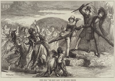 Escena de La Tierra Feliz, en el Teatro de la Corte de David Henry Friston