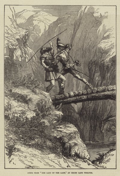 Escena de La dama del lago, en el Teatro Drury Lane de David Henry Friston