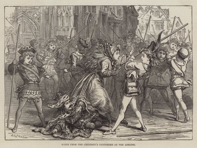 Escena de la Pantomima Infantil en el Adelphi de David Henry Friston