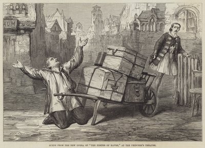 Escena de la nueva ópera El portero de Havre, en el Teatro de la Princesa de David Henry Friston