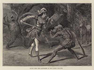 Escena de la Pantomima en el Teatro Gaiety de David Henry Friston