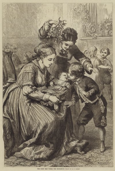 El Primer Beso bajo el Muérdago de David Henry Friston