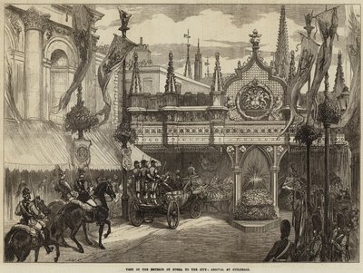 Visita del Emperador de Rusia a la ciudad, llegada al Guildhall de David Henry Friston