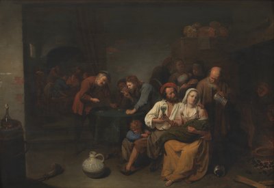 Salón de la posada con invitados de David III Rijckaert