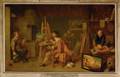 Pintores en su estudio ... de David III Ryckaert