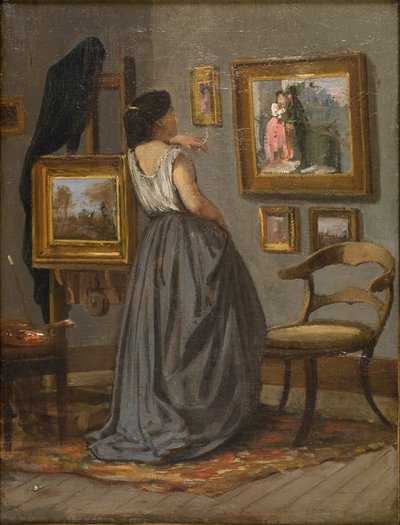 Una dama en el estudio de David Jacobsen