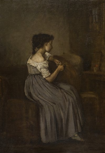 Estudio de una niña sentada de David Jacobsen