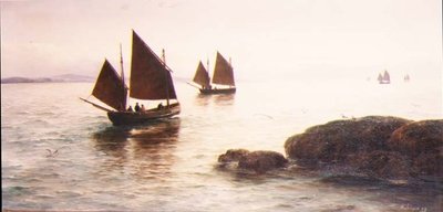 Pescando en la costa de Penzance de David James