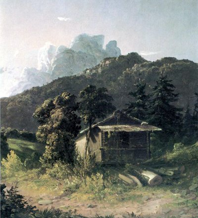 Una casa en los Adirondacks, 1851 de David Johnson