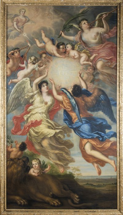 Alegoría de Carlos XI de Suecia y Ulrika Eleonora de Dinamarca de David Klöcker Ehrenstrahl