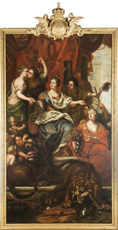 Allegorie über die friedliche Regierung von König Karl XI. de David Klöcker Ehrenstrahl