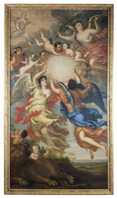 Alegoría del matrimonio del rey Carlos XI y la reina Ulrika Eleonora de David Klöcker Ehrenstrahl