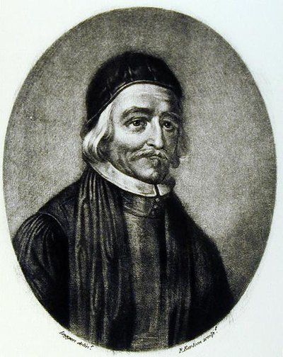 Retrato del Dr. Thomas Bailey, grabado por Richard Earlom (1743-1822) de Personajes Ilustres en la Historia Británica (mezzotinta) de David Loggan