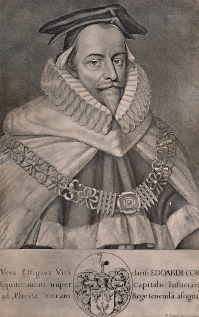 Sir Edward Coke, abogado, escritor y político inglés, c. 1666 1894 de David Loggan