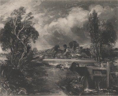 Una esclusa en el Stour, 1830 de David Lucas