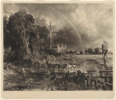 Catedral de Salisbury desde los prados: el arco iris de David Lucas