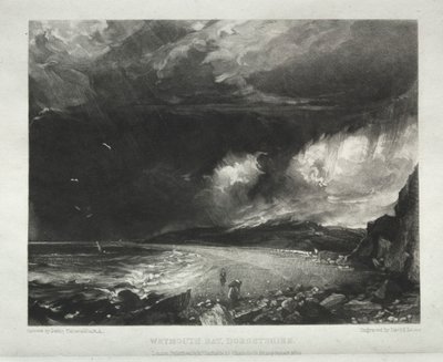 Varios temas de paisaje, característicos del paisaje inglés...Bahía de Weymouth, Dorsetshire, 1830 de David Lucas