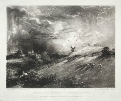 Various Subjects of Landscape, Characteristic of English Scenery from Pictures Painted by John Constable, R.A.:  Summer Afternoon - after a Shower de David Lucas