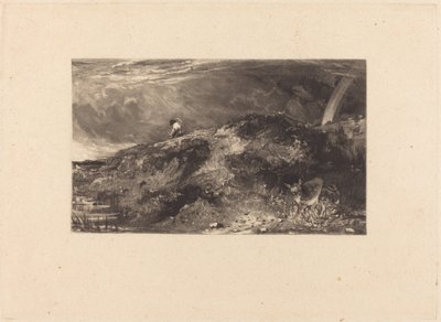 Hampstead Heath, con la Catedral de San Pablo en la distancia (Viñeta) de David Lucas after John Constable