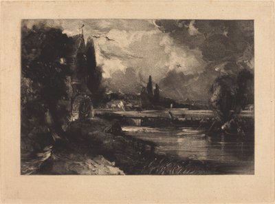 Molino cerca de Colchester de David Lucas after John Constable