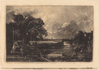 Río Stour, Suffolk de David Lucas after John Constable
