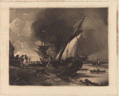 Vista en el Orwell de David Lucas after John Constable