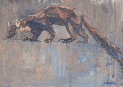 Pine Marten, 2023 (óleo sobre lienzo) de David Mayer