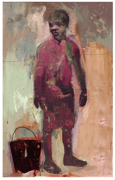 Niño y cubo de agua de David McConochie