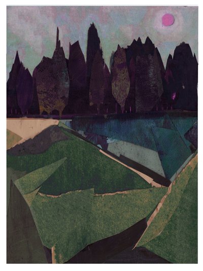 Faron Clearing, 2021 (técnica mixta) de David McConochie