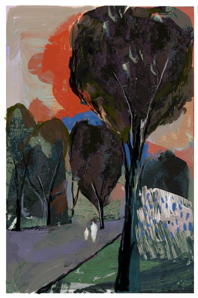 Largo camino a casa, 2019 (técnica mixta) de David McConochie