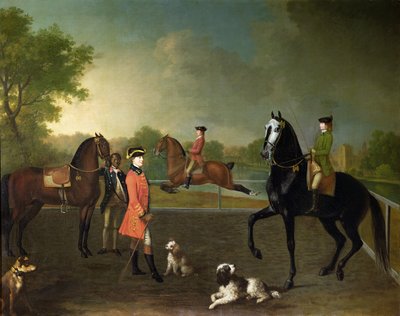 Henry, 10º Conde de Pembroke, y su hijo George Augustus, Lord Herbert (1759-1827) de David Morier
