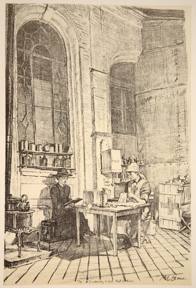 Una estación de descanso VAD, ilustración de 