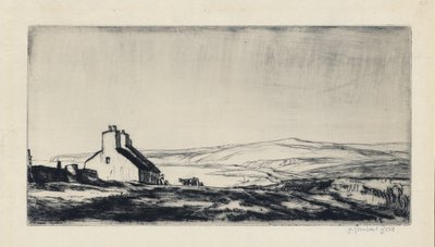 Primer estudio para la carretera de Ballantrae de David Muirhead Bone