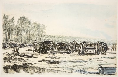 Hombres de la RFA limpiando sus armas, ilustración de 
