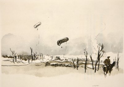 En el Somme: Globos de salchichas, ilustración de 