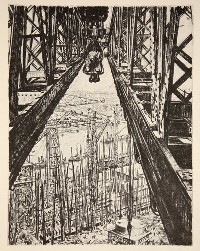 Astillero visto desde Big Crane, ilustración de 