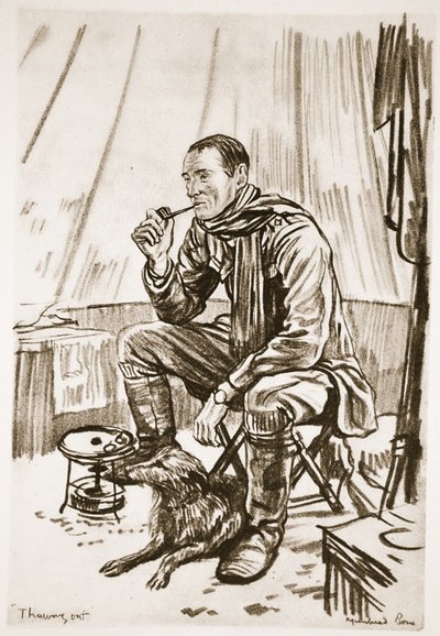 Deshielo, ilustración de "The Western Front", pub. by Country Life Ltd de David Muirhead Bone