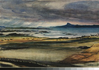 The Scuirr of Eigg (acuarela sobre papel) de David Muirhead Bone