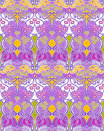 Beauclair Mauve, 2018 (técnica mixta digital) de David Newton