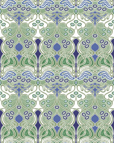 Beauclair Pale Green,2018 (técnica mixta digital) de David Newton