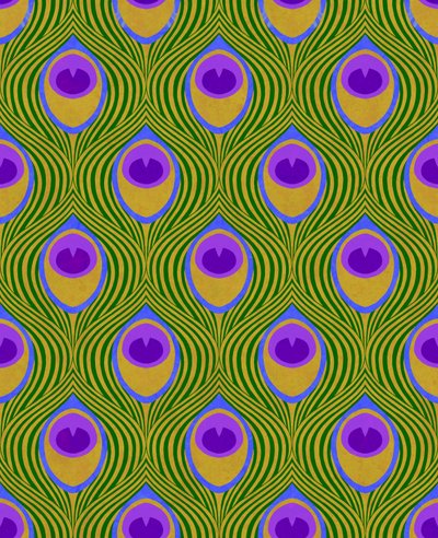 Amarillo pavo real, 2019 (técnica mixta digital) de David Newton