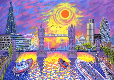 Puesta de sol:Piscina de Londres, 2013 de David Newton