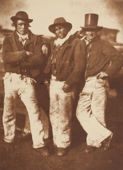 Alexander Rutherford, William Ramsay y John Liston, Newhaven, 1843-47, impreso c. 1916. Creadores: David Octavius Hill, Robert Adamson, Hill & Adamson de Hill and Adamson