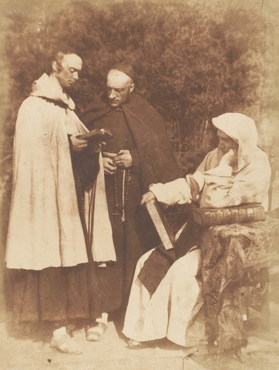 William Borthwick Johnstone, William Leighton Leitch y David Scott como Los Monjes de K., 1843-47 de Hill and Adamson