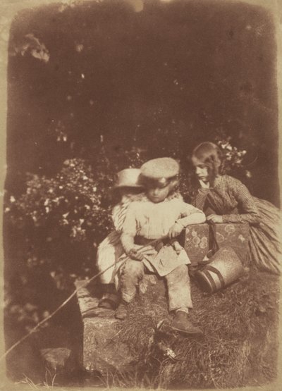 En la piscina de pececillos, 1843-1847 de David Octavius Hill, Robert Adamson