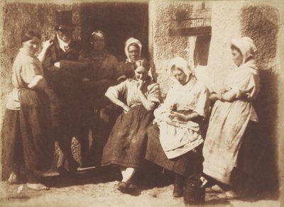 La puerta de un chalé de piloto de Newhaven, 1845 (foto) de David Octavius Hill