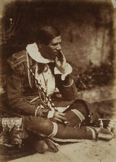 Rev. Peter Jones o Kahkewaquonaby, 1802 - 1856. Jefe indio y misionero en Canadá de David Octavius Hill and Robert Adamson