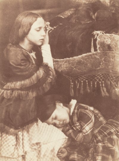 Los tres durmientes: Sophia Finlay, Harriet Farnie y Brownie de David Octavius Hill and Robert Adamson